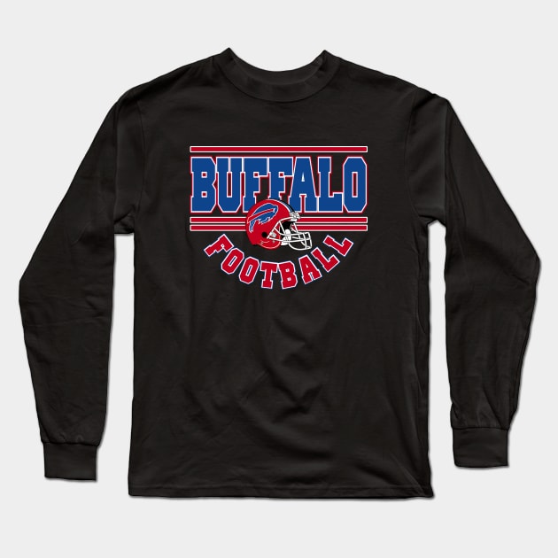 Buffalo Bills Football! Long Sleeve T-Shirt by Grindbising